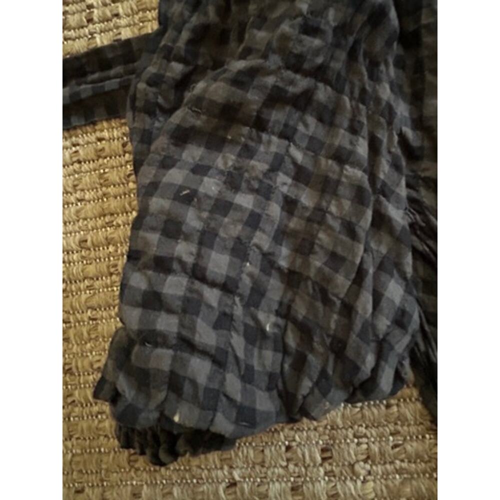 Malia Mills Y2K Gingham Victorian Romantic Tunic Top Ruffle Collar Size 2 - Picture 8 of 9